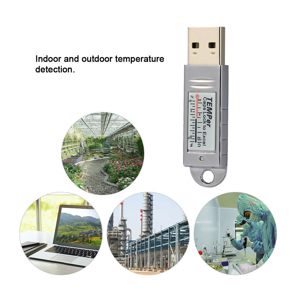 USB PC Thermometer Temperature Record Temp Monitor Sensor Data Logger ...