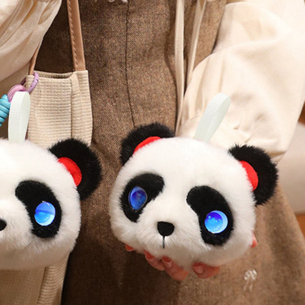AI Talking Panda Plush Toy Portable Companion with Expressive Eyes Voice Chat Storytelling Learning