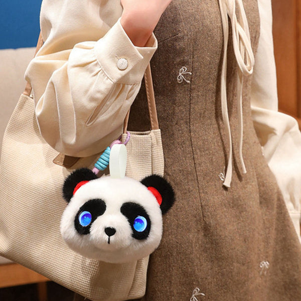 AI Talking Panda Plush Toy Portable Companion with Expressive Eyes Voice Chat Storytelling Learning