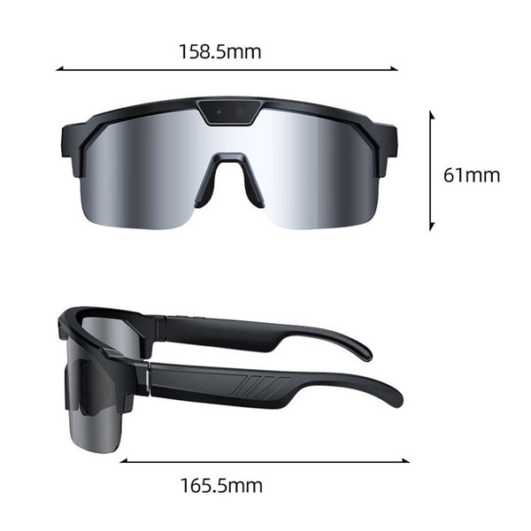 AI Sports Camera Glasses with 8MP Photos 1200P Video Bluetooth Audio Phone Call Wi-Fi