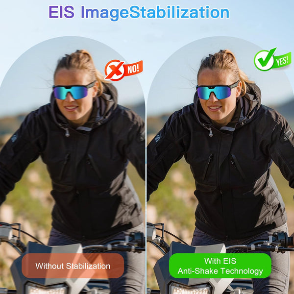 AI Sports Camera Glasses with 8MP Photos 1200P Video Bluetooth Audio Phone Call Wi-Fi