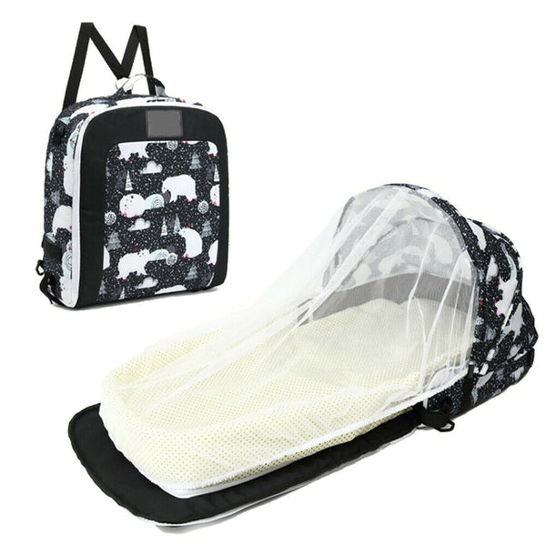 Newborn Infants New Baby Travel Soft Bed Folding Crib Sleeping Mosquito Net Nest