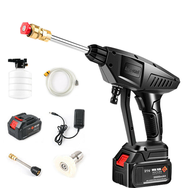 21V 15000mAh Wireless High Pressure Clean Car Wash Washing Water Spray Sprayer Battery Charger