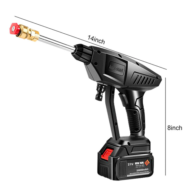 21V 15000mAh Wireless High Pressure Clean Car Wash Washing Water Spray Sprayer Battery Charger