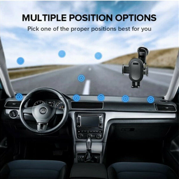 360 Degree Rotatable Sucker Car Phone Holder Stand GPS Mobile Holders