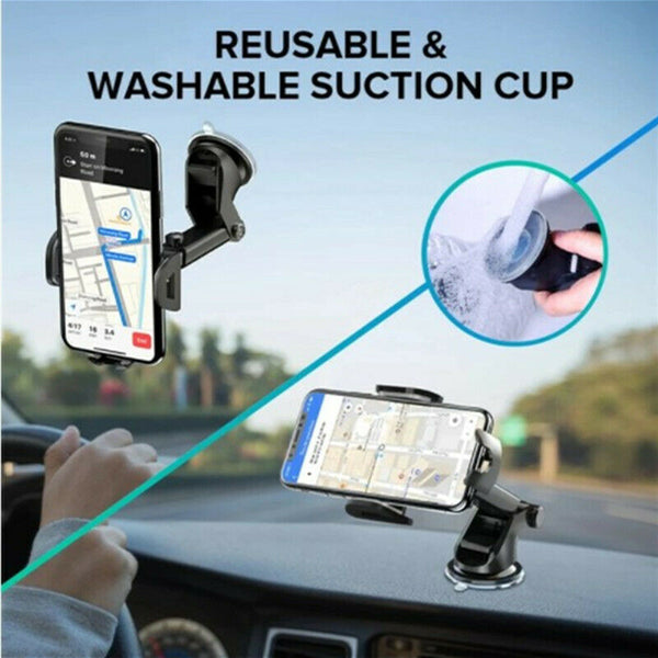 360 Degree Rotatable Sucker Car Phone Holder Stand GPS Mobile Holders