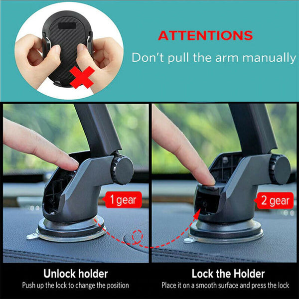 360 Degree Rotatable Sucker Car Phone Holder Stand GPS Mobile Holders