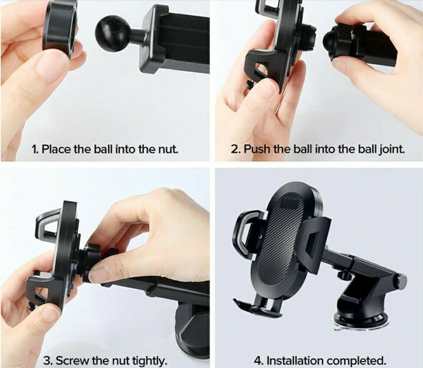 360 Degree Rotatable Sucker Car Phone Holder Stand GPS Mobile Holders