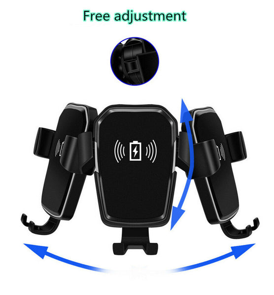 Car Dashboard Sucker Mount Charging Qi Wireless Quick Charger Holder For iPhone Samsung