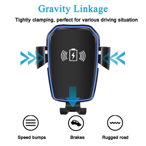 Car Dashboard Sucker Mount Charging Qi Wireless Quick Charger Holder For iPhone Samsung