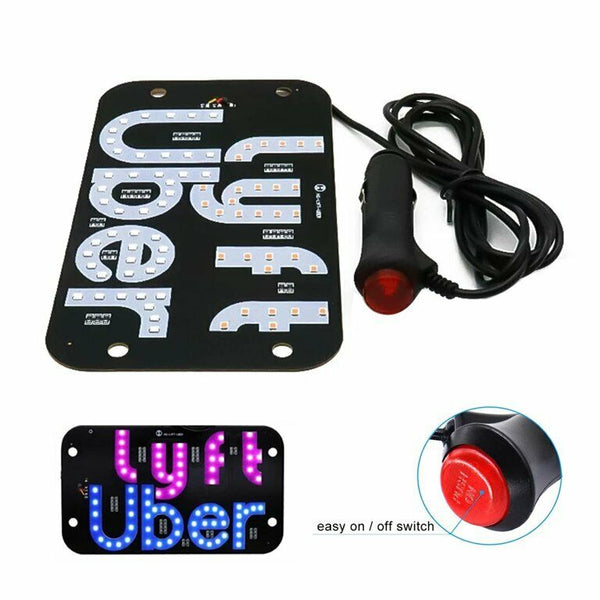 Flash Bright lights Logo up Blue Pink for Lyft Taxi Car LED Window Sign