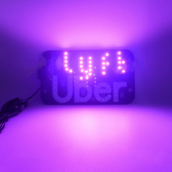 Flash Bright lights Logo up Blue Pink for Lyft Taxi Car LED Window Sign
