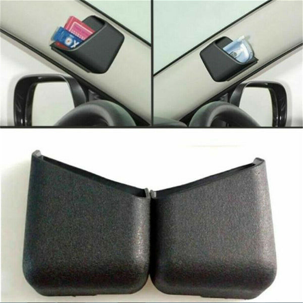 2X Black Car Accessories Phone Card Key Organizer Storage Pocket Bag Box Holder