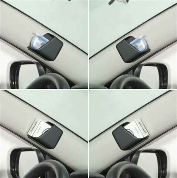 2X Black Car Accessories Phone Card Key Organizer Storage Pocket Bag Box Holder