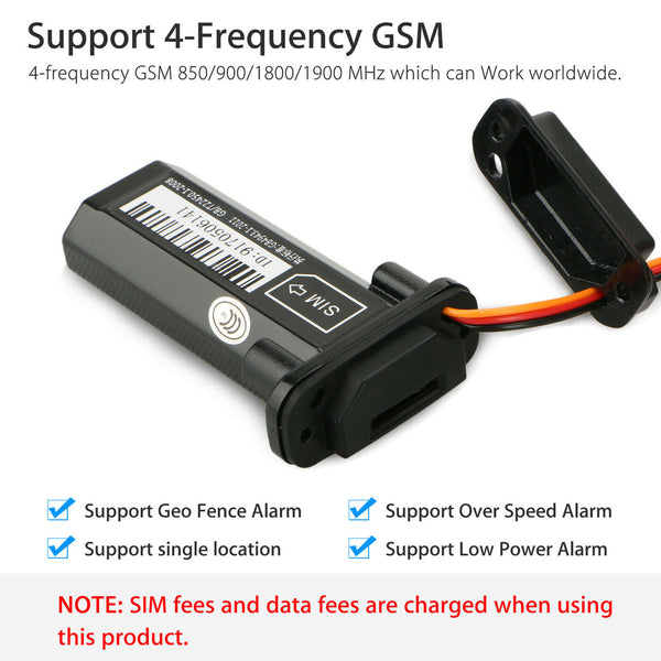 Car Vehicle Motorcycle GSM GPS Tracker Locator Global Real Time Tracking Device