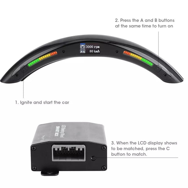 LED Performance Steering Wheel Race Digital Display Shift Indicator