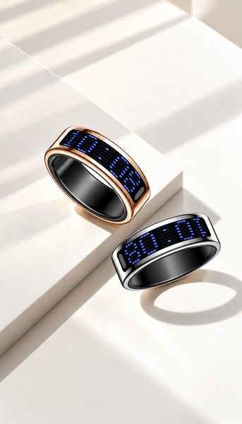 Smart Ring with Color Display Heart Rate & Sleep Tracking Call Alerts IP68 Water Resistance