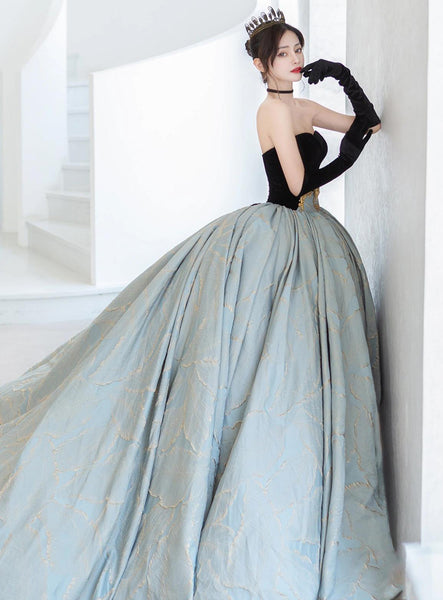 Cute Bridal Satin Wedding Tube Top Elegant Catwalk Sweetheart Evening Dinner Gold Sash Sleeveless Backless Floor Length Dress Long Gown