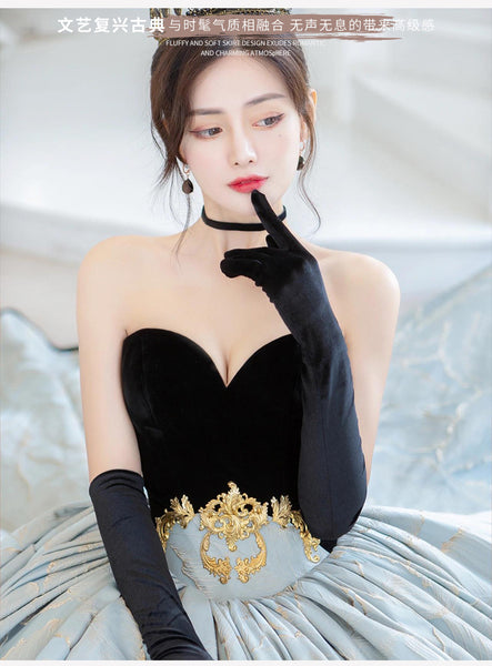Cute Bridal Satin Wedding Tube Top Elegant Catwalk Sweetheart Evening Dinner Gold Sash Sleeveless Backless Floor Length Dress Long Gown