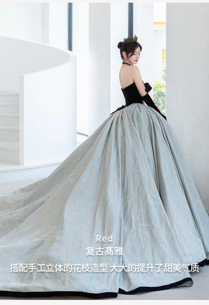 Cute Bridal Satin Wedding Tube Top Elegant Catwalk Sweetheart Evening Dinner Gold Sash Sleeveless Backless Floor Length Dress Long Gown