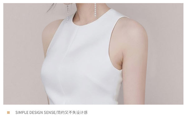 Temperament Gorgeous Women Halter Neckline Sleeveless Ruffle Split Side Sashes Lace Dress