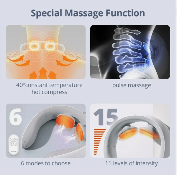 Intelligent Pulse Cervical Shoulder Neck Multifunctional Household Hot Press Neck Care Physiotherapy Massage Massager