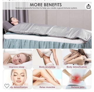IR Far Infrared Body Shaping Sauna Heating Beauty Salon Blanket Steaming Sweat Slimming Fitness Moisture Removal Remote Machine