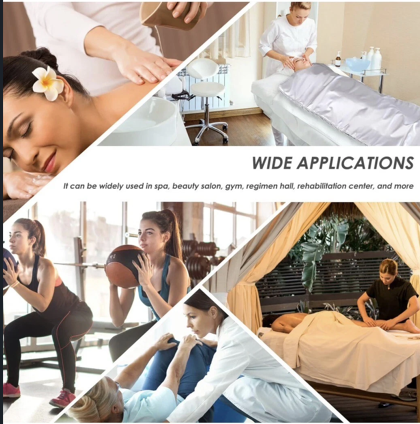 IR Far Infrared Body Shaping Sauna Heating Beauty Salon Blanket Steaming Sweat Slimming Fitness Moisture Removal Remote Machine