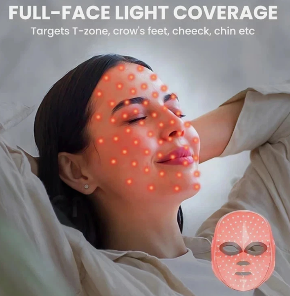 7 LED Light Colour Therapy Improve Face Skin Care Wrinkle Acne Removal Spectrometer Beauty Facial Household Mask
