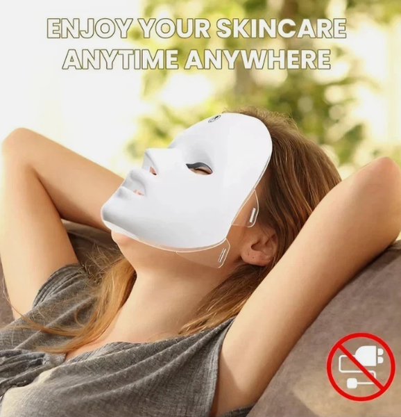 7 LED Light Colour Therapy Improve Face Skin Care Wrinkle Acne Removal Spectrometer Beauty Facial Household Mask