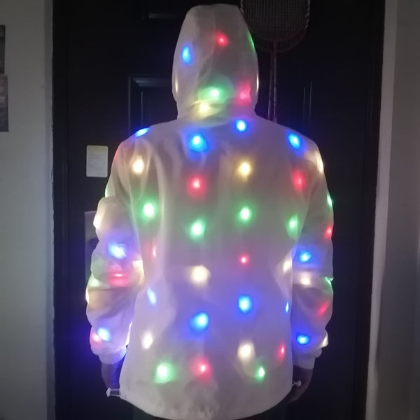 LED Christmas Party Casual Colorful Luminous clothes Unisex Nightclub Bar Long Sleeves Tops Jacket Coat