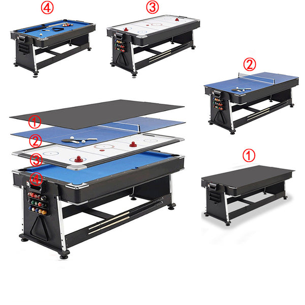 7ft Pool Table billiards 4-in-1 billiards Ice Air Hockey Conference Table Tennis table