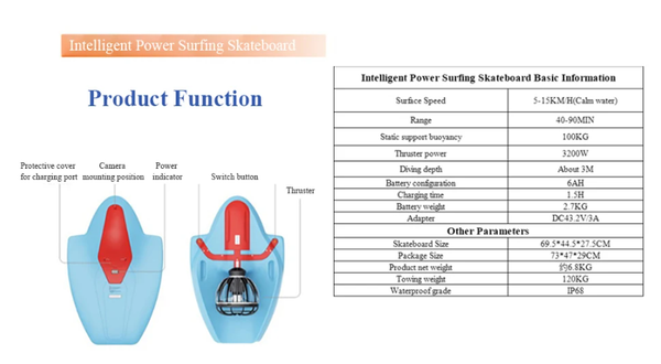 Electric Diving Scuba Surfboard Paddle Wakeboard Water Propeller Rechargeable SUP Board Scooter