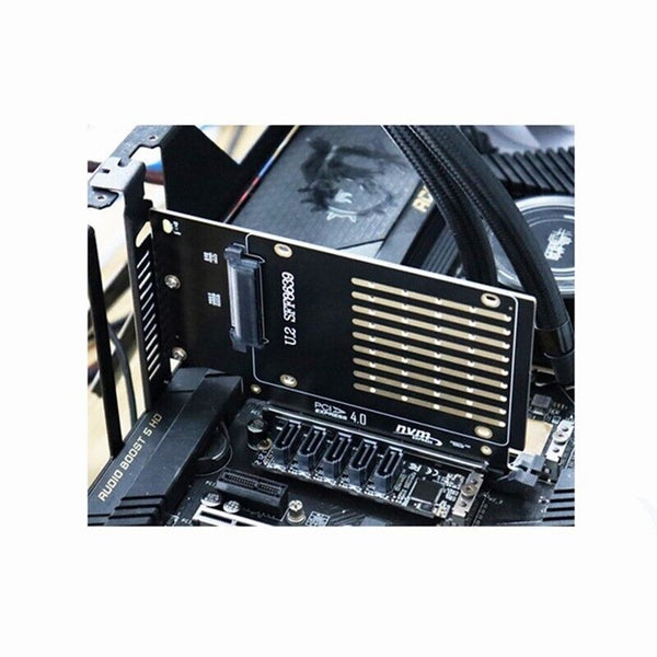 U.2 SFF-8639 NVMe SSD to PCIe 4.0 PCI Express Adapter Card for Desktop PC and Workstation