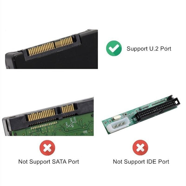 U.2 SFF-8639 NVMe SSD to PCIe 4.0 PCI Express Adapter Card for Desktop PC and Workstation