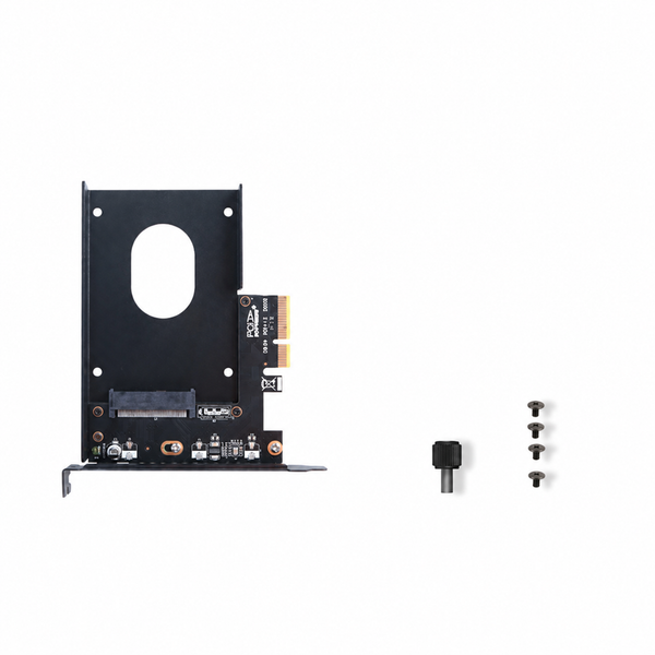 PCIe 4.0 x4 to 2.5 Inch U.2 SFF-8639 NVMe SSD Adapter Card with Drive Mounting Tray for Desktop PC and Workstation