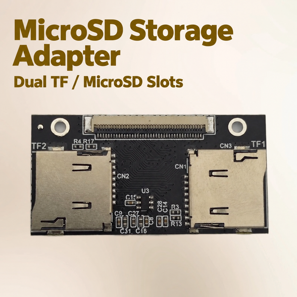 Dual MicroSD TF Memory Card to CE ZIF Storage Adapter with Two Card Slots for iPod Video Hard Drive Replacement