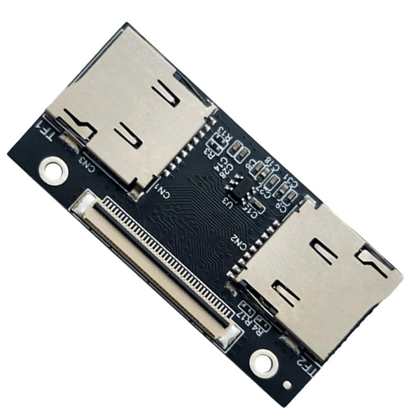 Dual MicroSD TF Memory Card to CE ZIF Storage Adapter with Two Card Slots for iPod Video Hard Drive Replacement