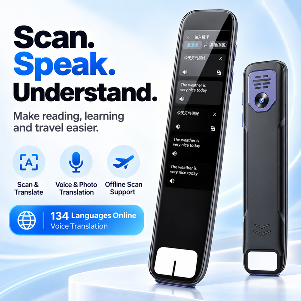 Smart Translation Pen with Voice, Scan & Photo Translation, Touchscreen and Offline Support