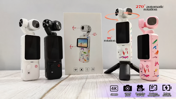 Handheld Gimbal Sport Camera with 4K Video and 2-Axis Stabilization
