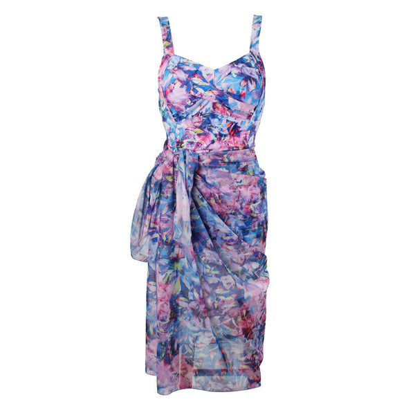 Retro Vintage Fashionable Women Backless Floral One Piece Swimsuit