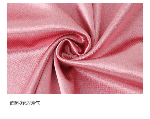 Sexy Cute Women Shiny Silky Bow Bralette TopBackless Bikini Sarong Cover Up Skirt Sling Strap Swimming 3 in 1 piece Swimsuit