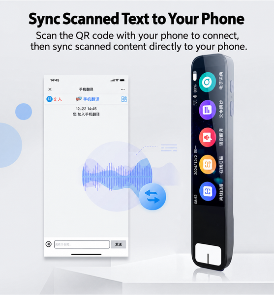 Smart Translation Pen with Voice, Scan & Photo Translation, Touchscreen and Offline Support