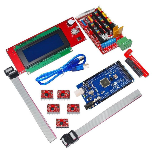 3D Printer Controller RAMPS 1.4 Mega 2560 R3 5x A4988 2004 LCD Controller for Arduino RepRap