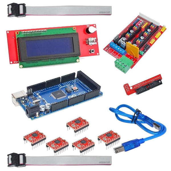 3D Printer Controller RAMPS 1.4 Mega 2560 R3 5x A4988 2004 LCD Controller for Arduino RepRap