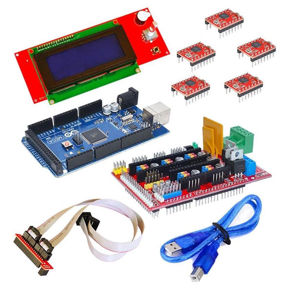 3D Printer Controller RAMPS 1.4 Mega 2560 R3 5x A4988 2004 LCD Controller for Arduino RepRap