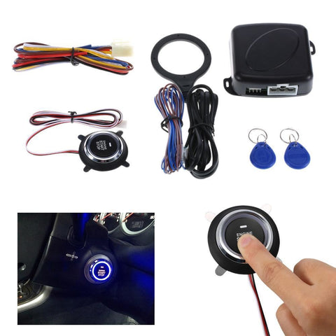 Auto Motor Car Engine Push Button Start Stop RFID Ignition Switch Keyless Entry