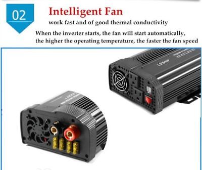 1000 2000 Watt Powk Power Charging Inverter DC 12V to AC 110V for Car Truck RV
