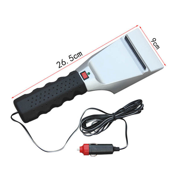 Heated Ice Scraper Remove Ice Snow Windshield Motor Car 12V Lighter Power Scrape