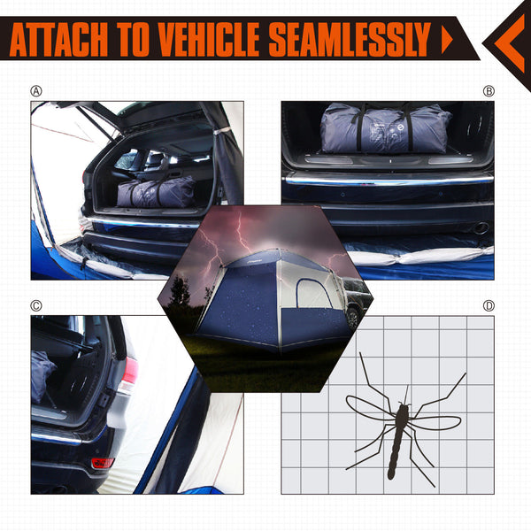 New Camping Camp SUV Family Tent Truck Car Waterproof Canopy Outdoor Travel Gear